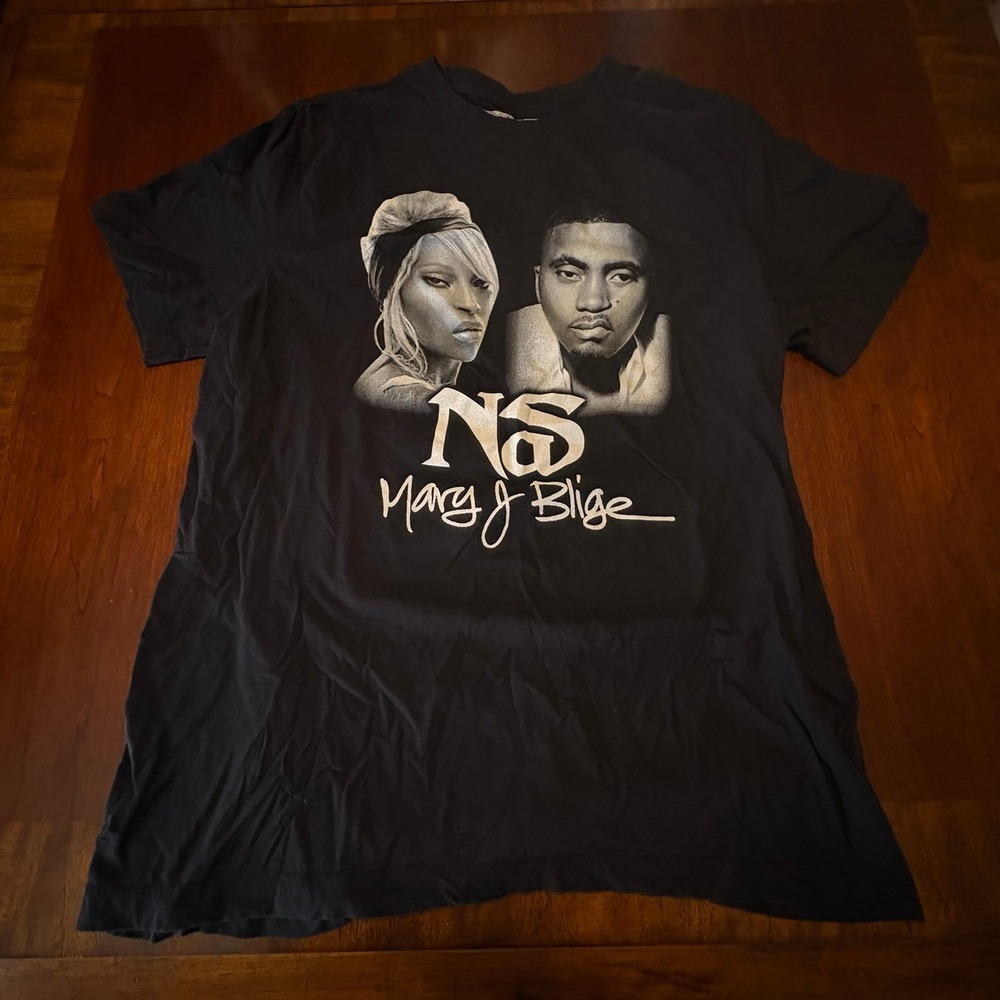 Nas & Mary J. Blige Together Tour 2019 T-Shirt Men's Xl Hip Hop R&B Concert